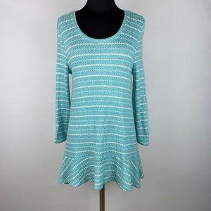 Absolutely Famous S Striped Waffle Knit Top Casual